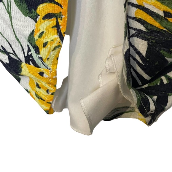 Jodi Kristopher Tropical Tie Front Summer Dress Strap Linen Blend 1 Women NWT - Picture 5 of 8